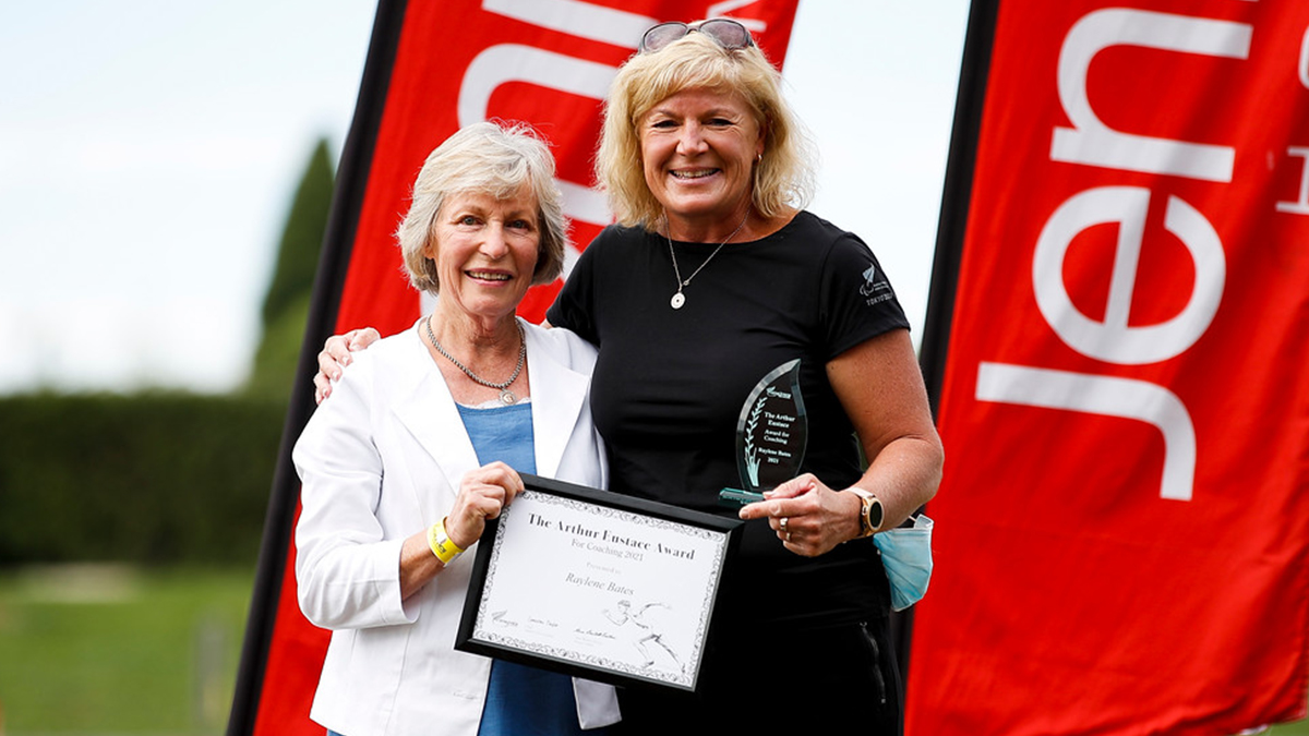 Raylene Bates receives Arthur Eustace Award for Coaching