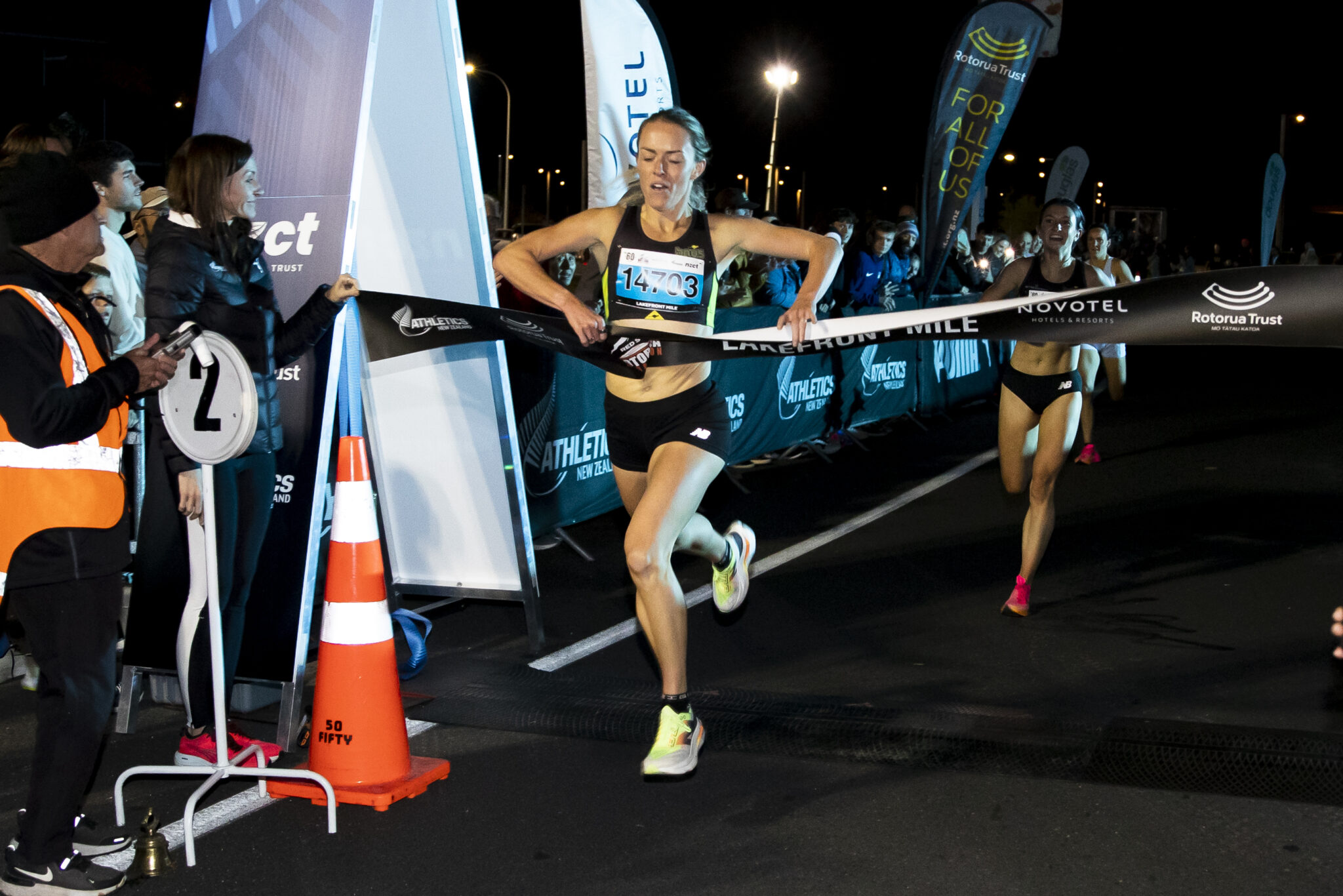 Nagel secures national road mile title with record-breaking display