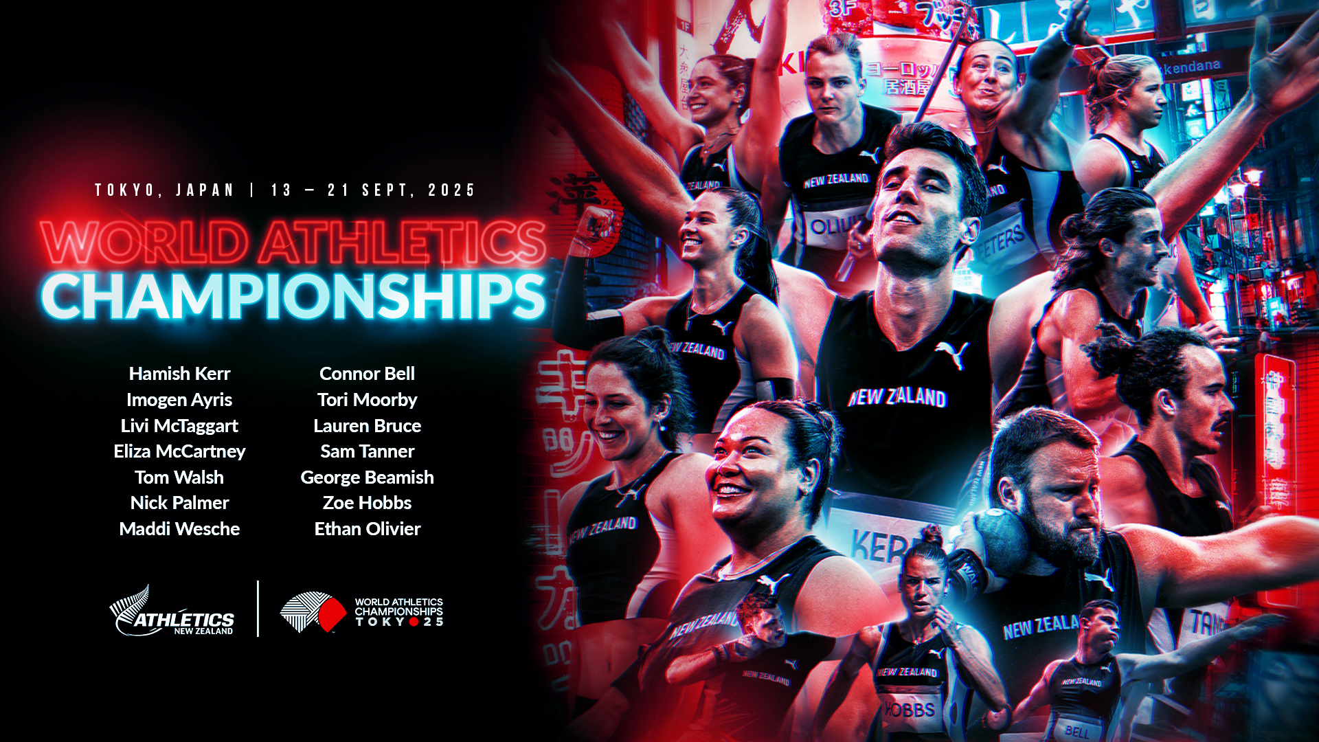 New Zealand Team for 2025 World Athletics Championships Confirmed